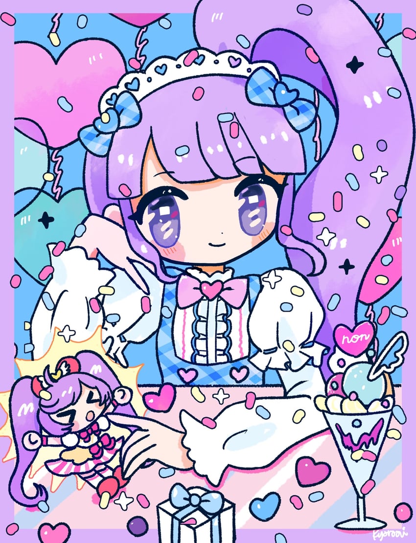 manaka laala and manaka non (pretty series and 1 more) drawn by kyarai-417