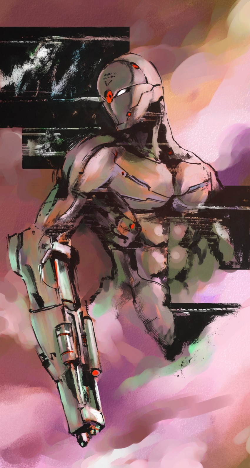 gray fox and cyborg ninja (metal gear and 1 more) drawn by ikuyoan