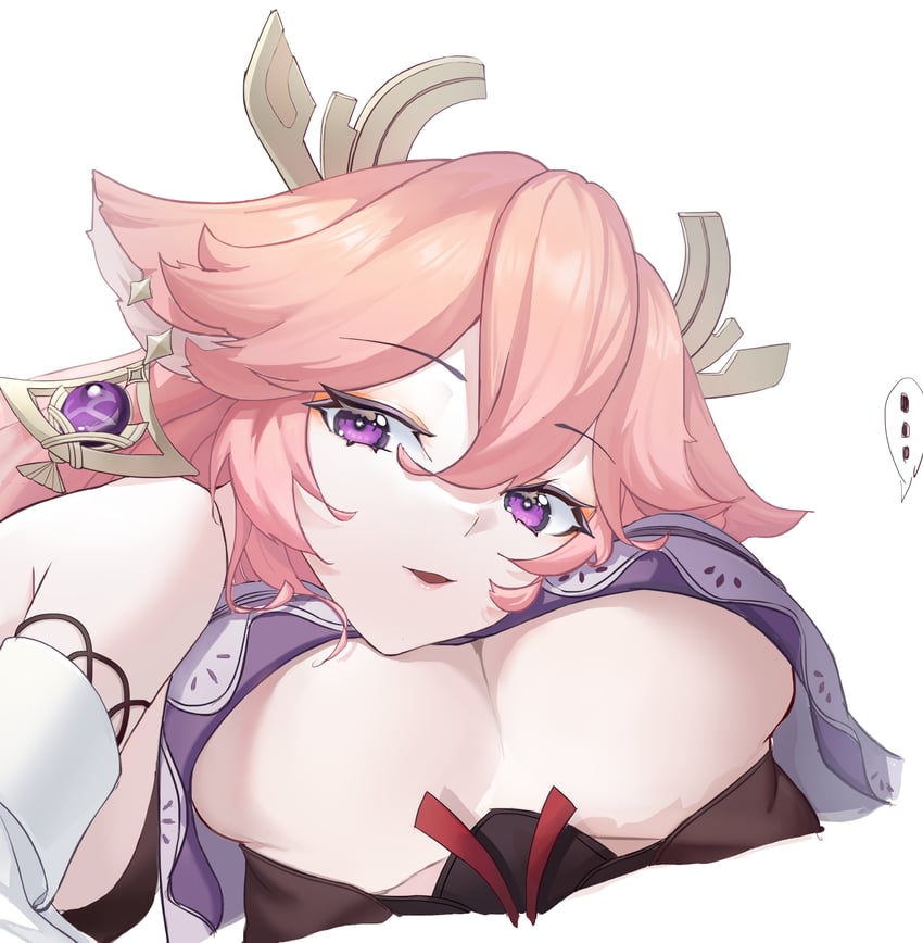 raiden shogun and yae miko (genshin impact) drawn by yang_lizi