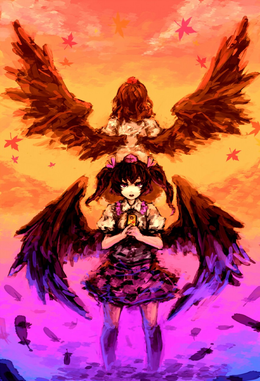 shameimaru aya and himekaidou hatate (touhou) drawn by hima_(mizu_ni_tsuyoi)