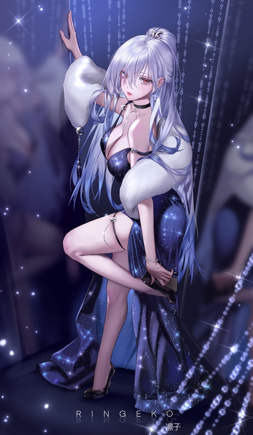 jingliu (honkai and 1 more) drawn by ringeko-chan