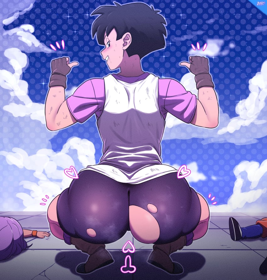 trunks, videl, and son goten (dragon ball and 1 more) drawn by d-art
