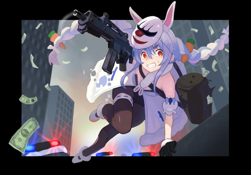 usada pekora and don-chan (hololive) drawn by tunguu
