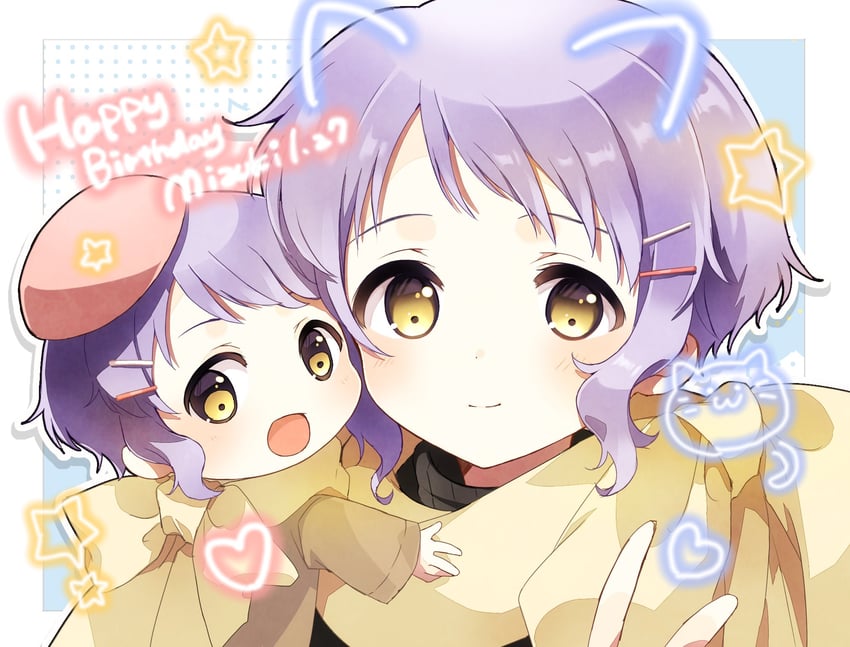 makabe mizuki and little mizuki (idolmaster and 1 more) drawn by toro_(shiro)