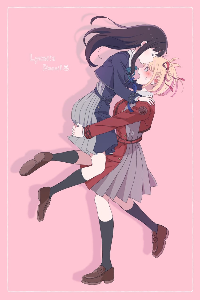 nishikigi chisato and inoue takina (lycoris recoil) drawn by oniwa