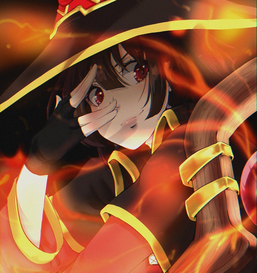 megumin (kono subarashii sekai ni shukufuku wo!) drawn by psyto_qy2