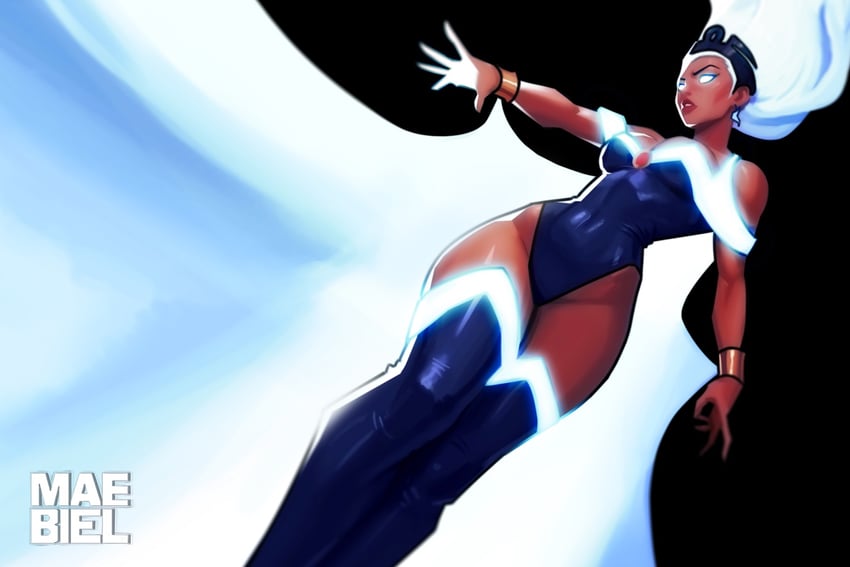 storm (marvel and 1 more) drawn by maebiel