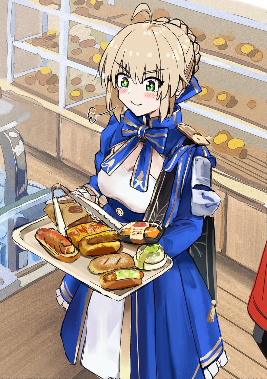 artoria pendragon, saber, and archer (fate and 4 more) drawn by notonaon