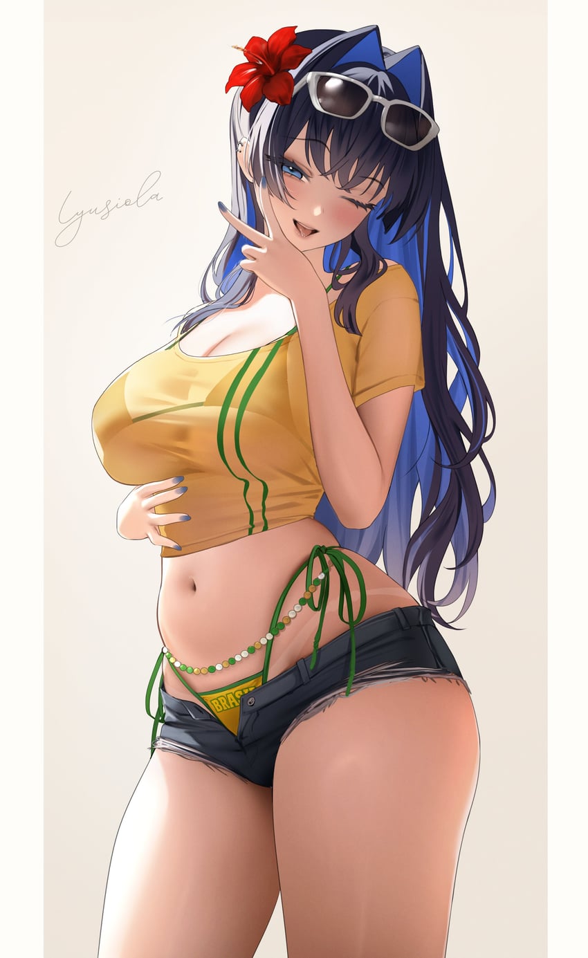 hatsune miku, ouro kronii, and brazilian miku (hololive and 1 more) drawn by lyusiola
