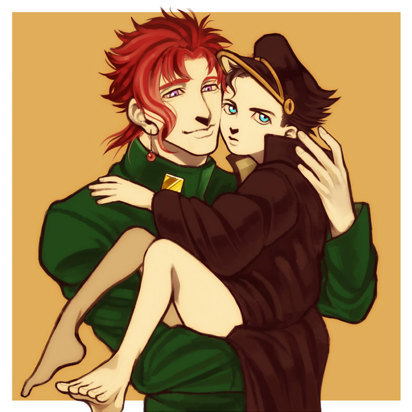 kujo jotaro and kakyoin noriaki (jojo no kimyou na bouken and 1 more) drawn by jirou_(satsuma0083)