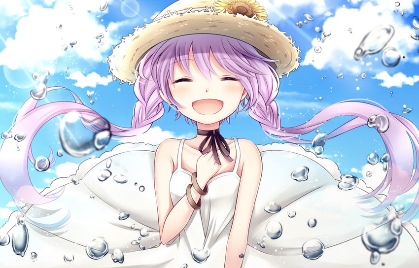 yuzuki yukari (vocaloid and 1 more) drawn by yamagara
