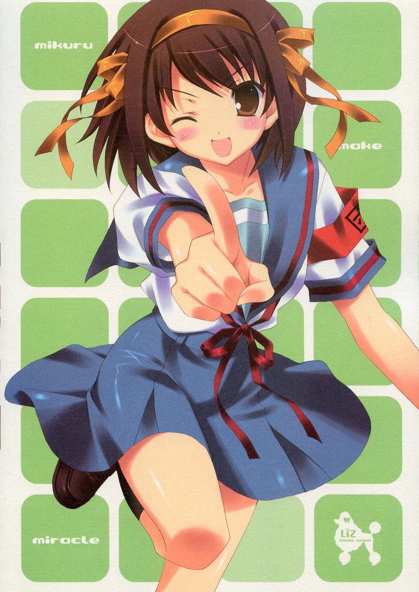 suzumiya haruhi (suzumiya haruhi no yuuutsu) drawn by satomi_hinako