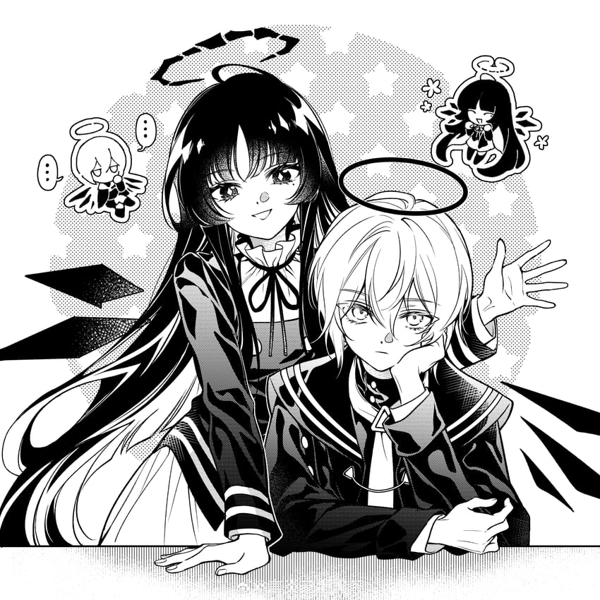 virtuosa and executor (arknights) drawn by yan_yan_zhishi_naicha