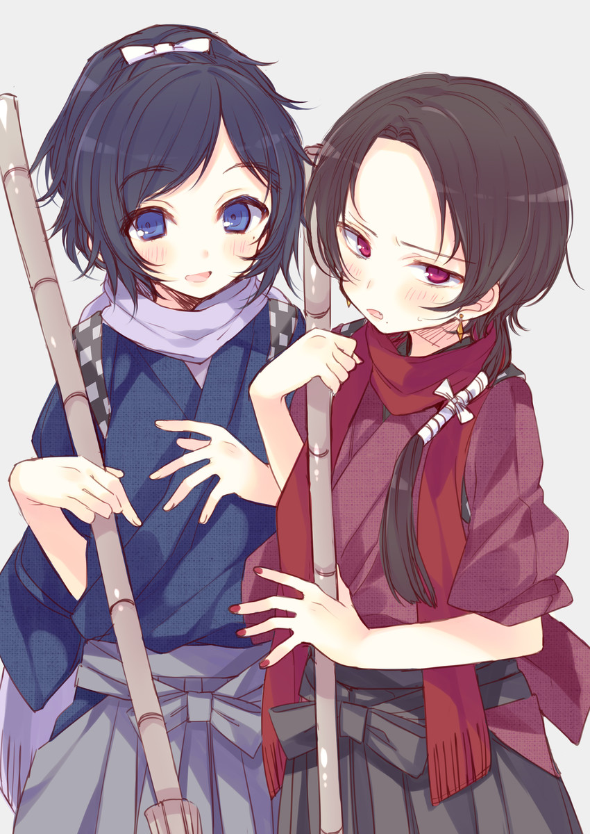 kashuu kiyomitsu and yamato-no-kami yasusada (touken ranbu) drawn by moriyama_shijimi