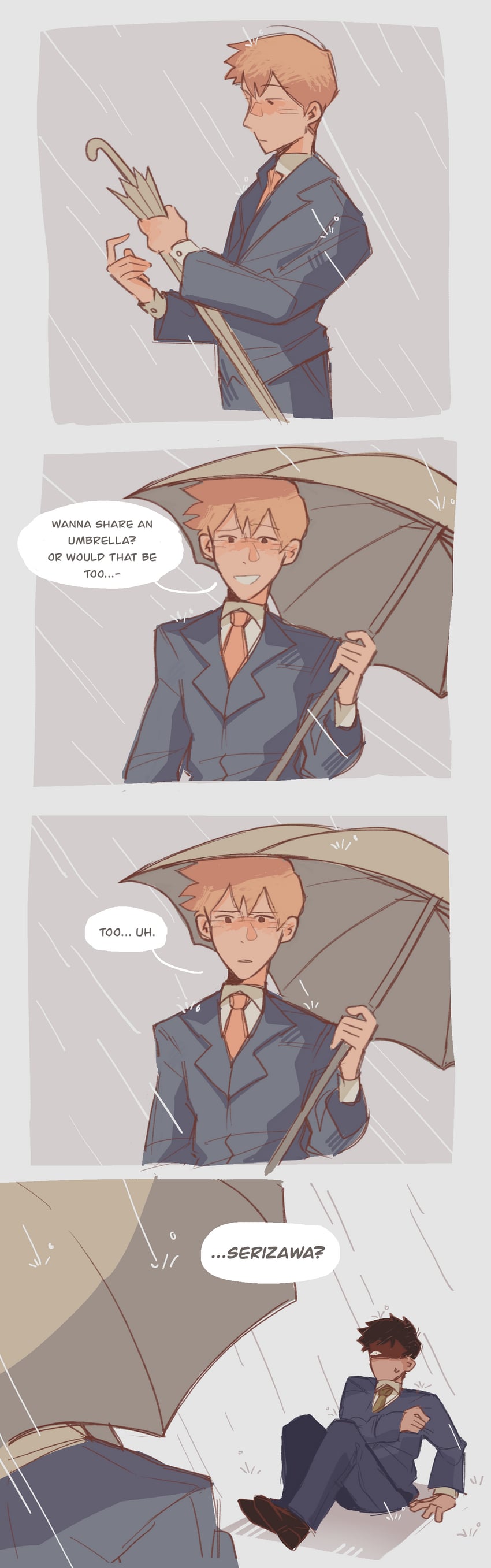 reigen arataka and serizawa katsuya (mob psycho 100) drawn by mp100days