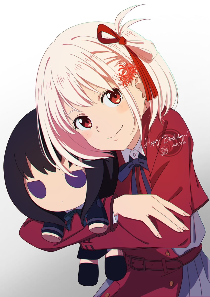 nishikigi chisato and inoue takina (lycoris recoil) drawn by ryuryu_7150