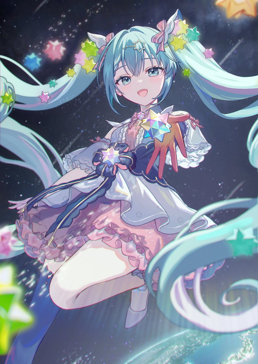 hatsune miku (vocaloid and 1 more) drawn by vs0mr