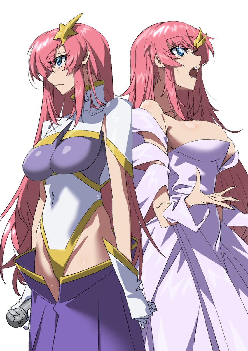 lacus clyne and meer campbell (gundam and 2 more) drawn by paintedmike