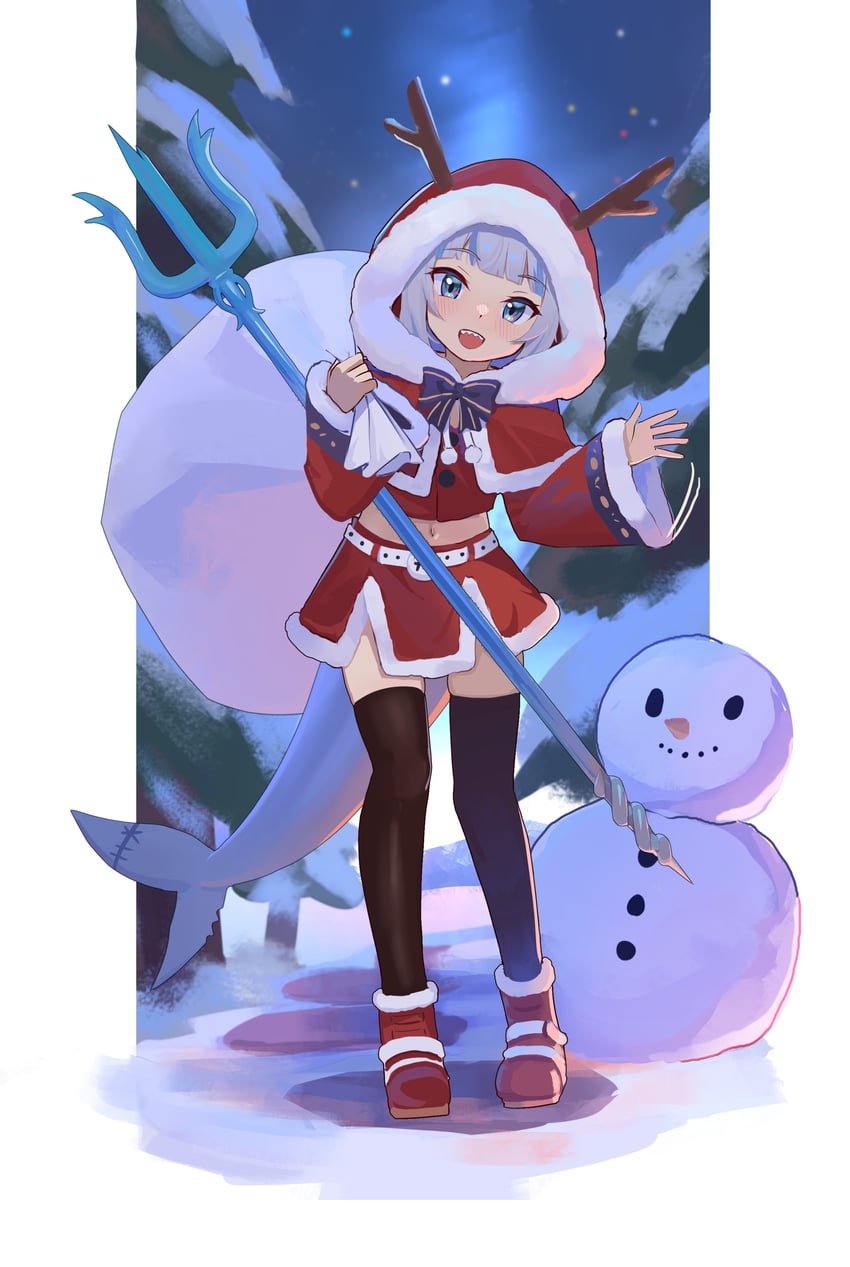 gawr gura (hololive and 1 more) drawn by hirotaka0125