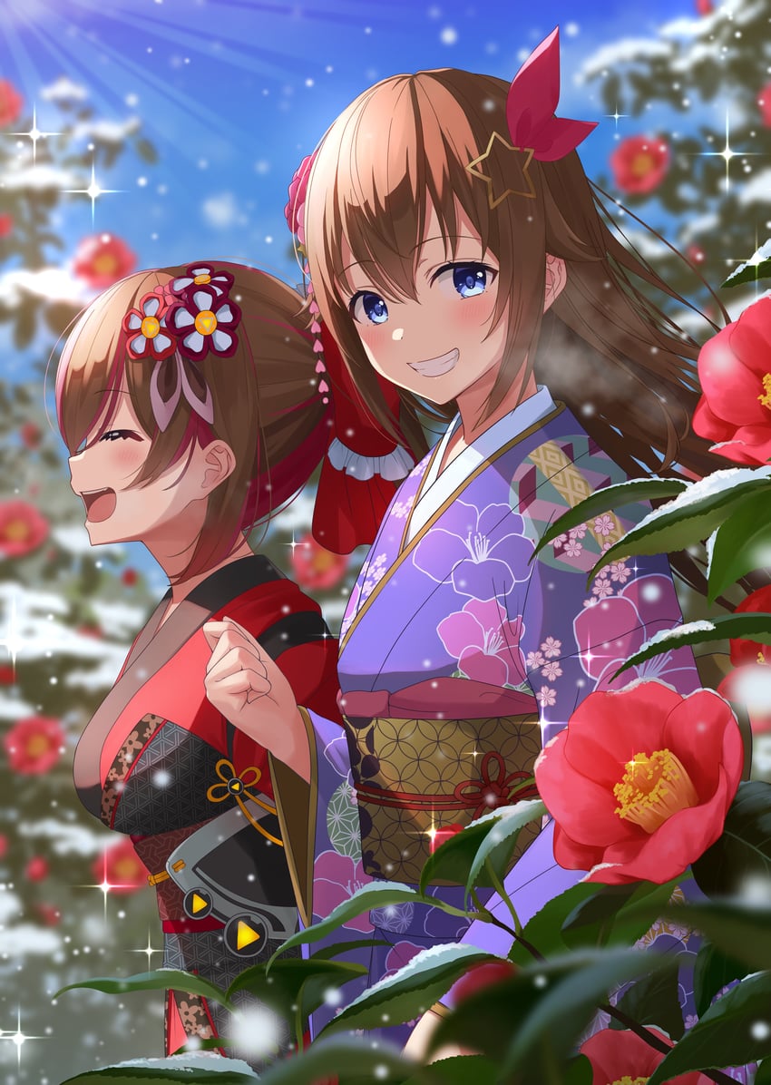tokino sora and roboco-san (hololive) drawn by shima46