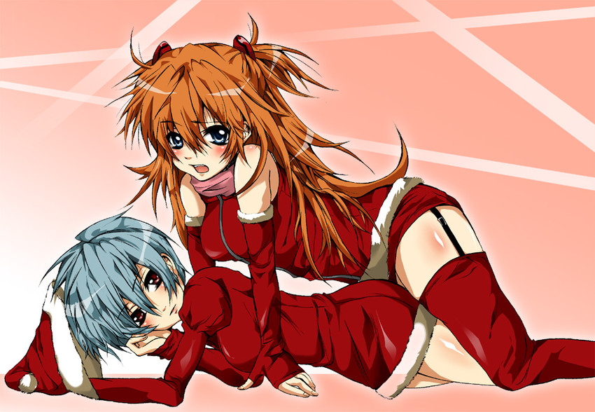 souryuu asuka langley and ayanami rei (neon genesis evangelion and 1 more) drawn by shouno_kotarou