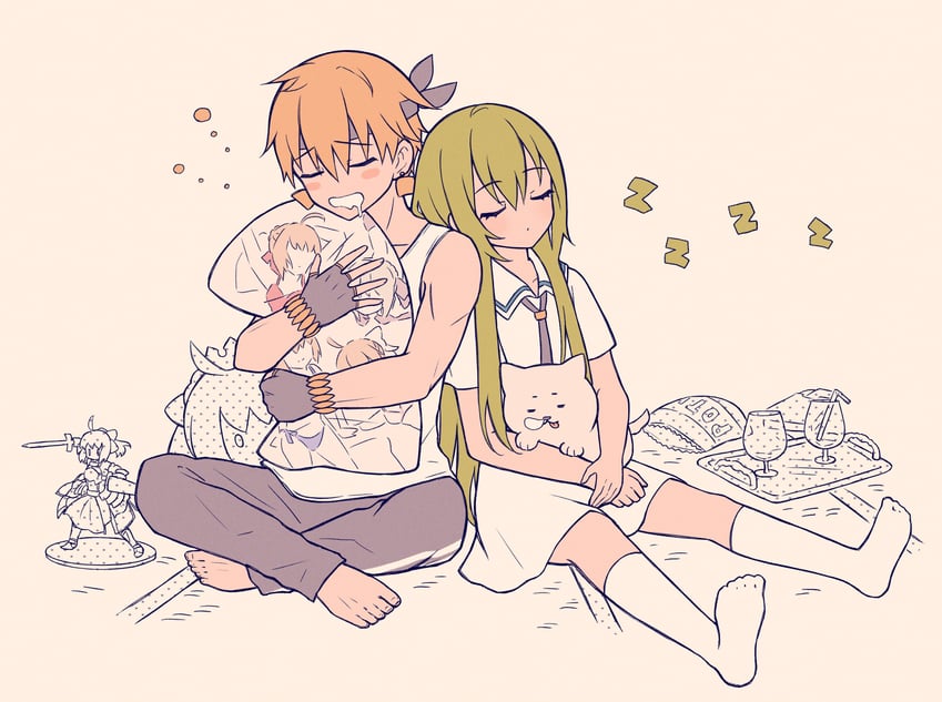 artoria pendragon, saber, gilgamesh, enkidu, and wolf (fate and 2 more) drawn by biitu