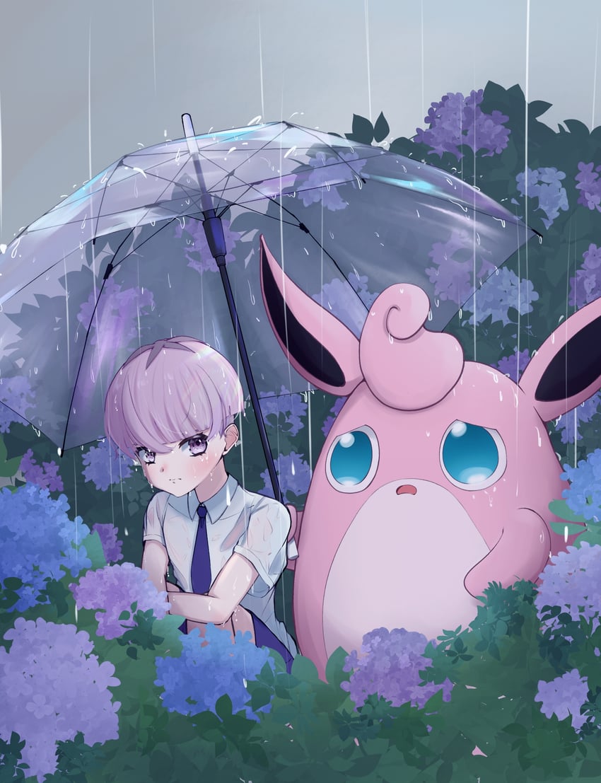 wigglytuff and ortega (pokemon and 1 more) drawn by graffi222