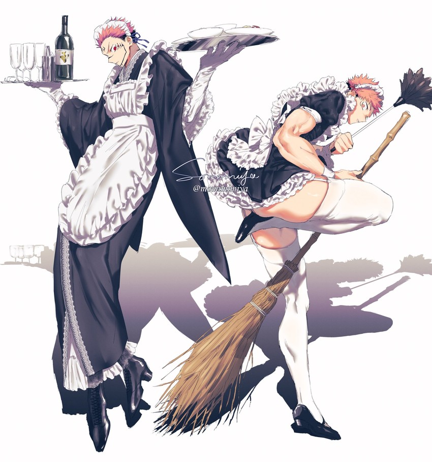 itadori yuuji and ryoumen sukuna (jujutsu kaisen) drawn by somemiya_(momimimiya)