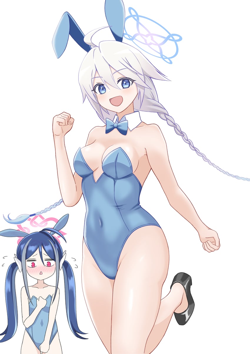 fubuki and kirino (blue archive) drawn by ikurage_(namakurage_13)