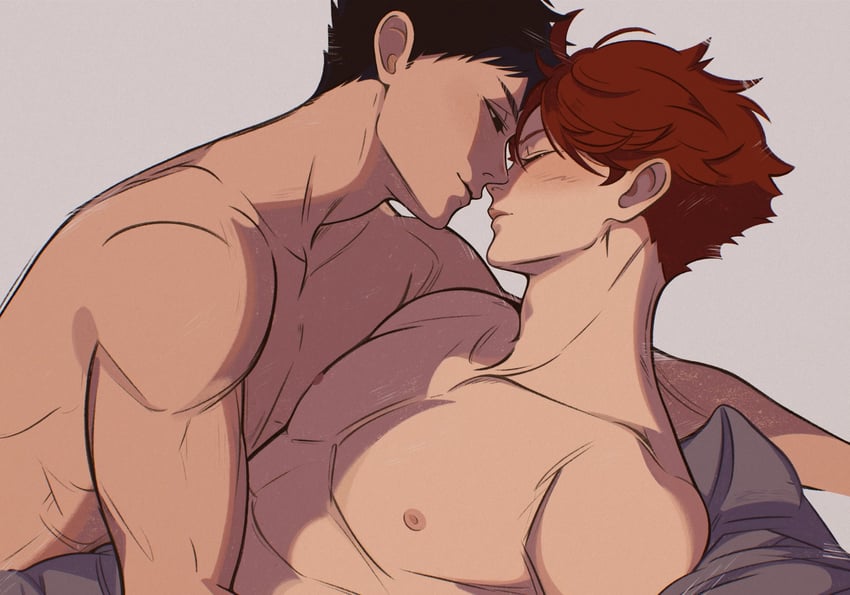 oikawa tooru and iwaizumi hajime (haikyuu!!) drawn by yokomiro_chan