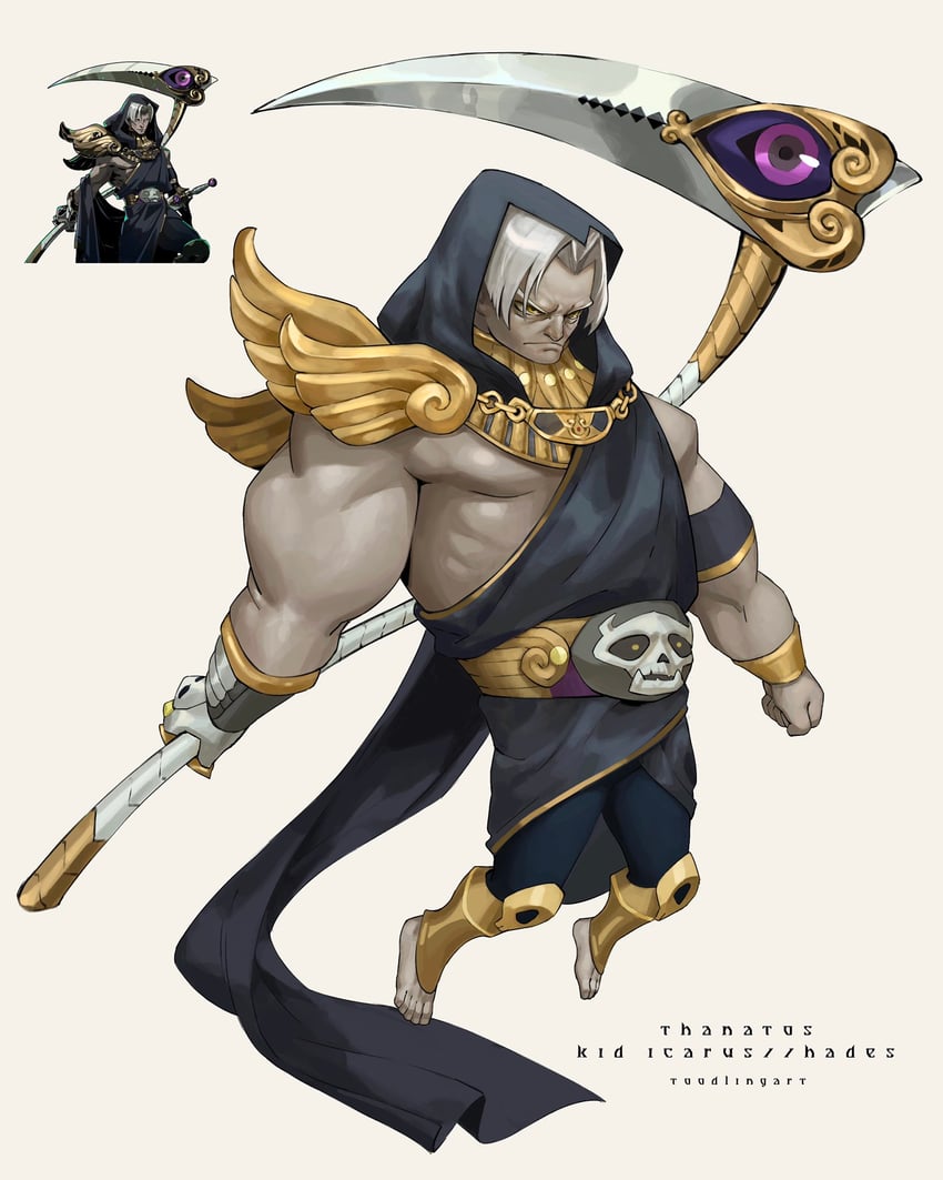 thanatos (kid icarus and 3 more) drawn by toodlingart
