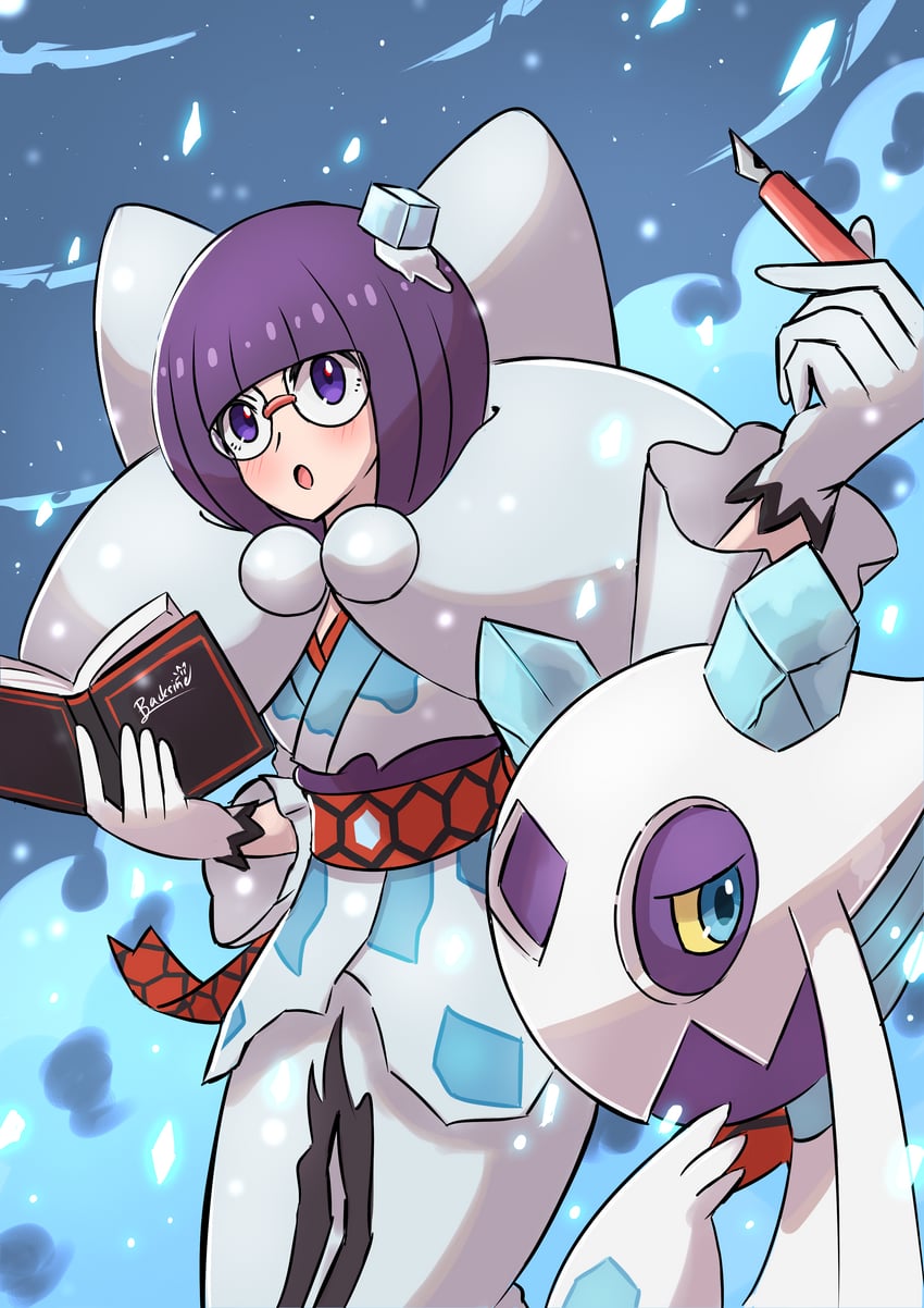 froslass and shauntal (pokemon and 1 more) drawn by backsine