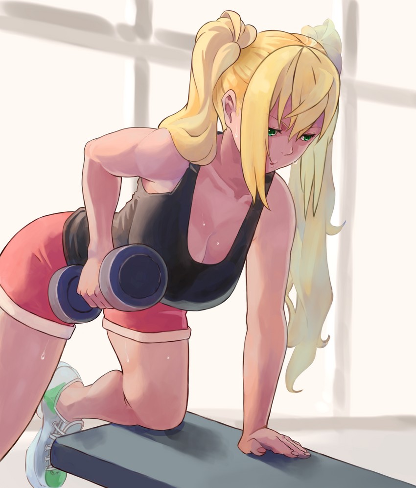 sakura hibiki (dumbbell nan kilo moteru?) drawn by niwatori_(n3rke8ys)