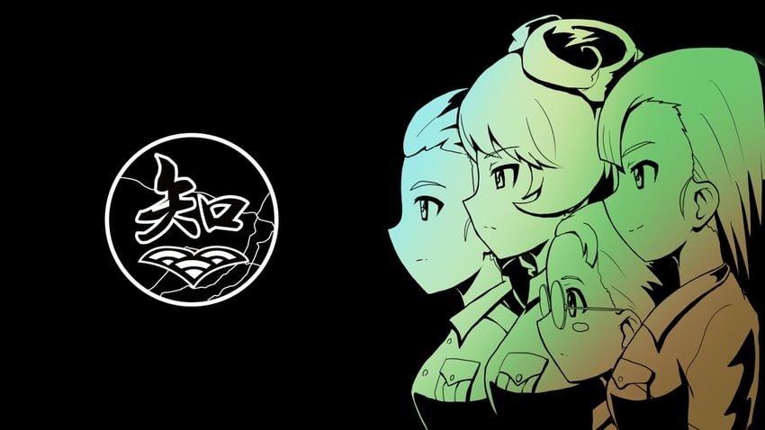 nishi kinuyo, fukuda haru, hosomi shizuko, and tamada tamaki (girls und panzer) drawn by am_jack