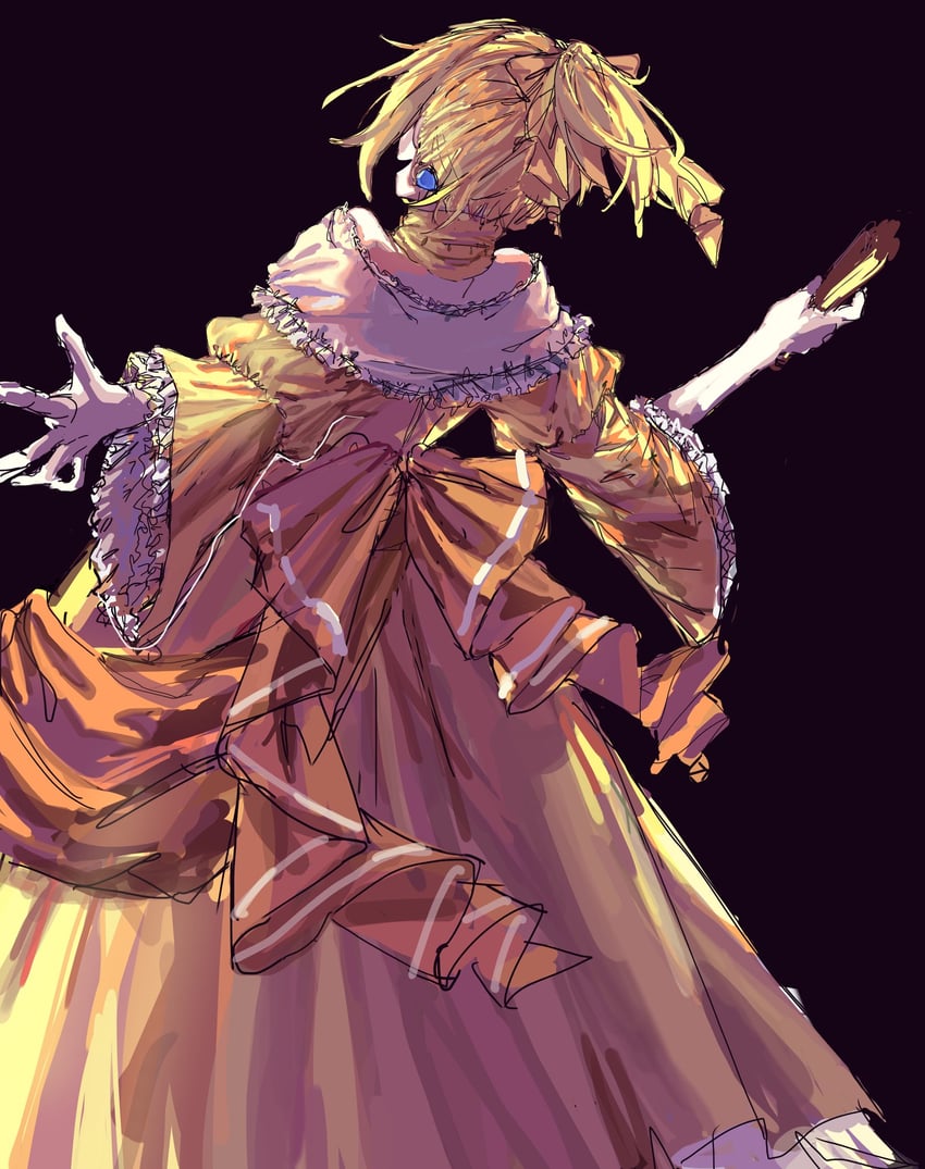 kagamine rin and riliane lucifen d'autriche (vocaloid and 2 more) drawn by dayaf2545435