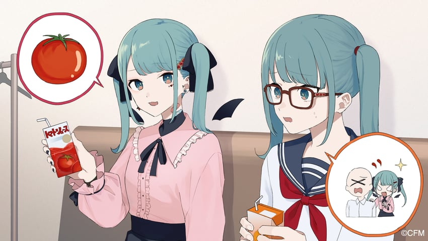 hatsune miku (vocaloid and 3 more) drawn by rozu_ki