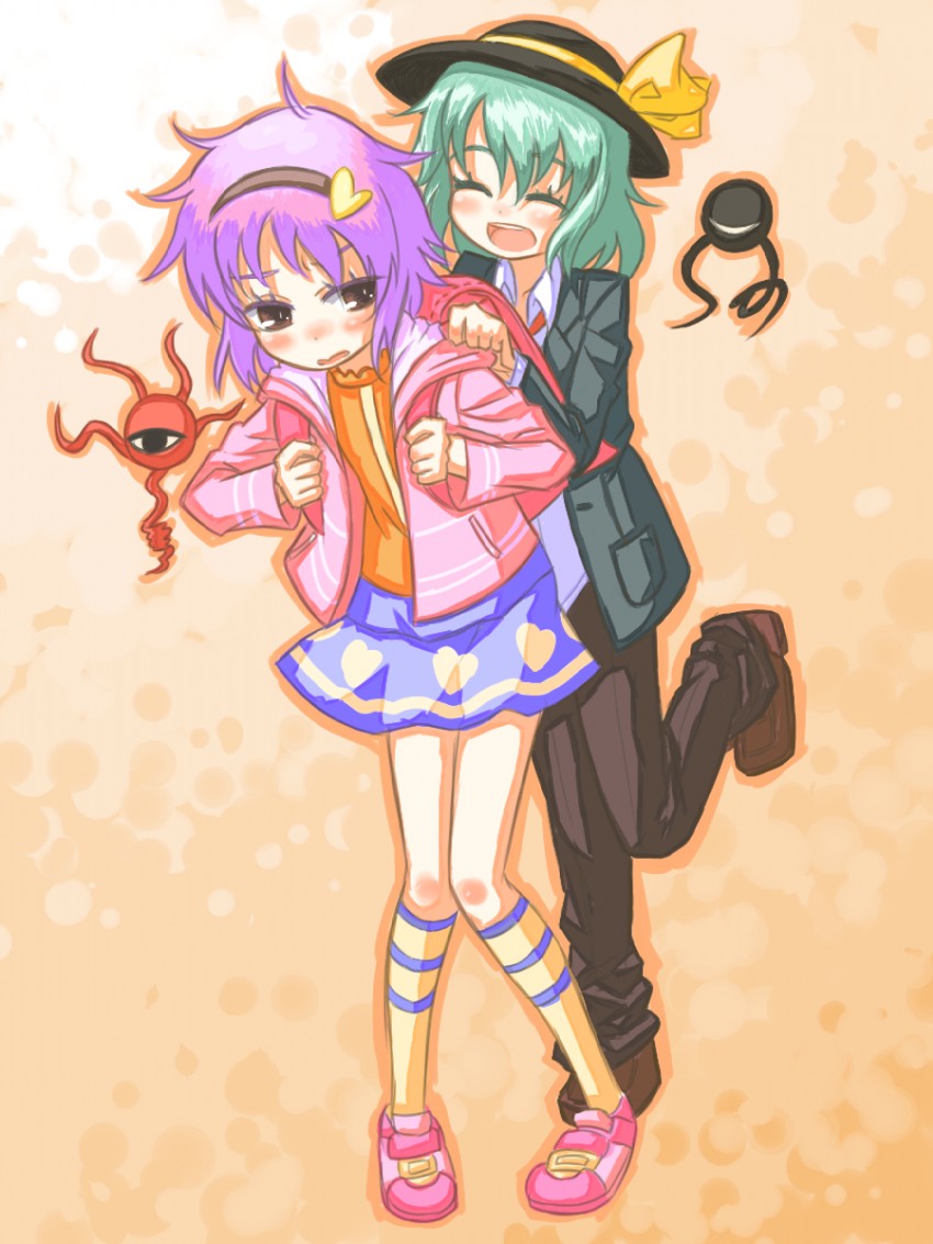 komeiji koishi and komeiji satori (touhou) drawn by kingin