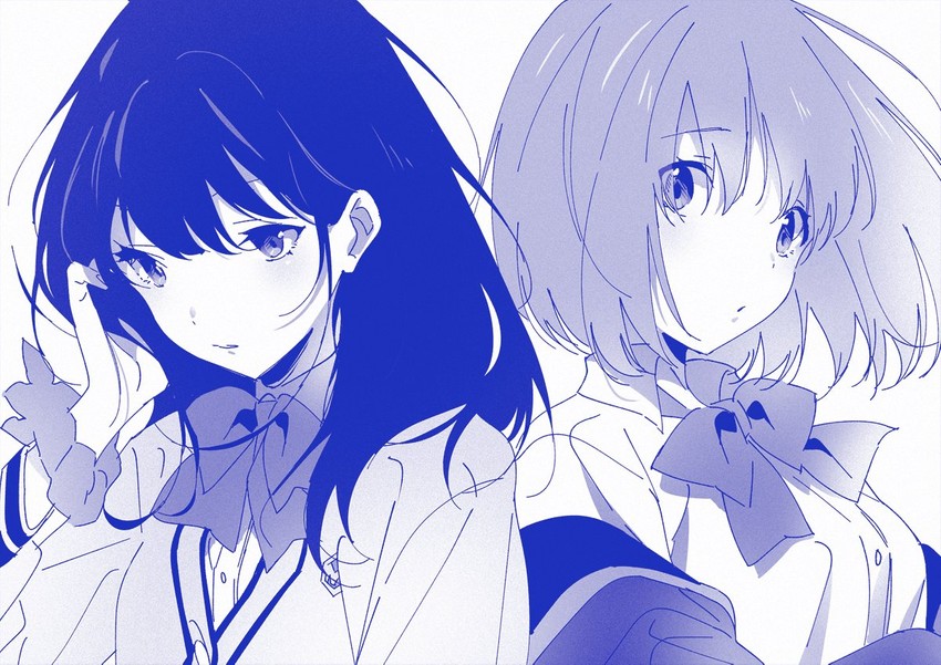 takarada rikka and shinjou akane (gridman universe and 1 more) drawn by ntend
