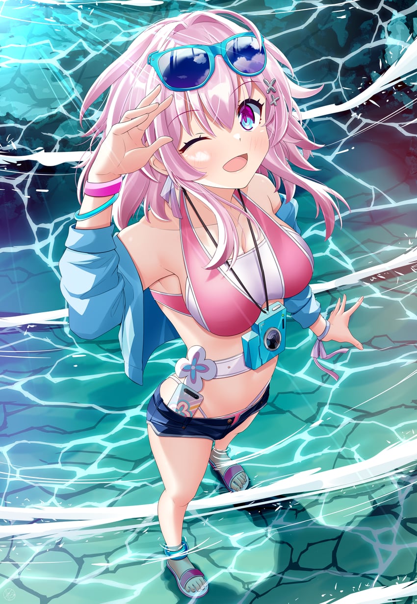 march 7th (honkai and 1 more) drawn by helvetica_std