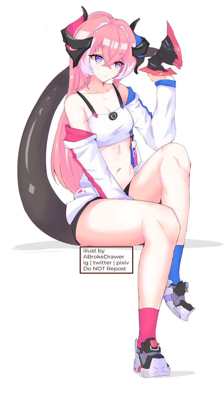 rozaliya olenyeva and delta (honkai and 1 more) drawn by abrokedrawer