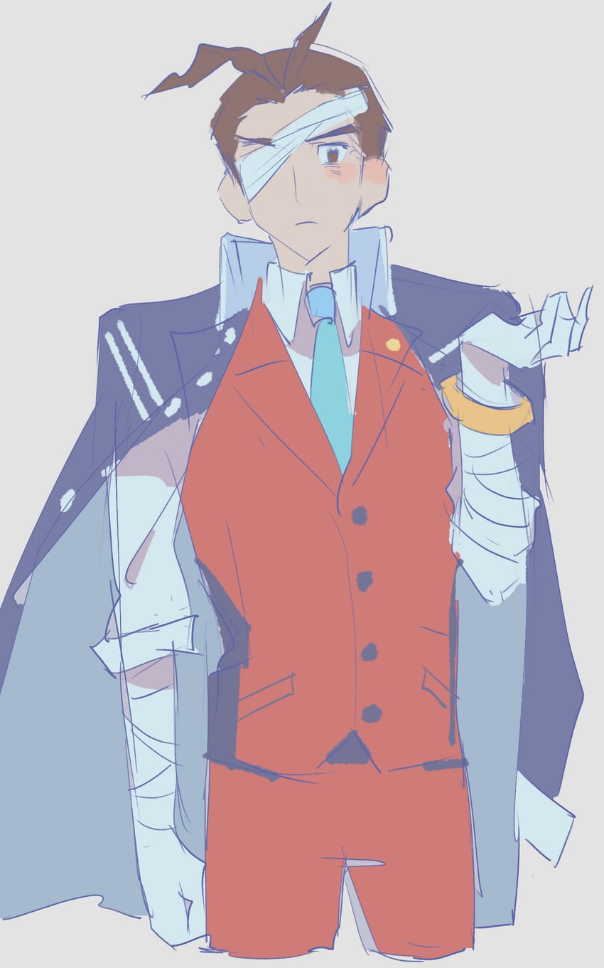 apollo justice (ace attorney and 1 more) drawn by dong_98