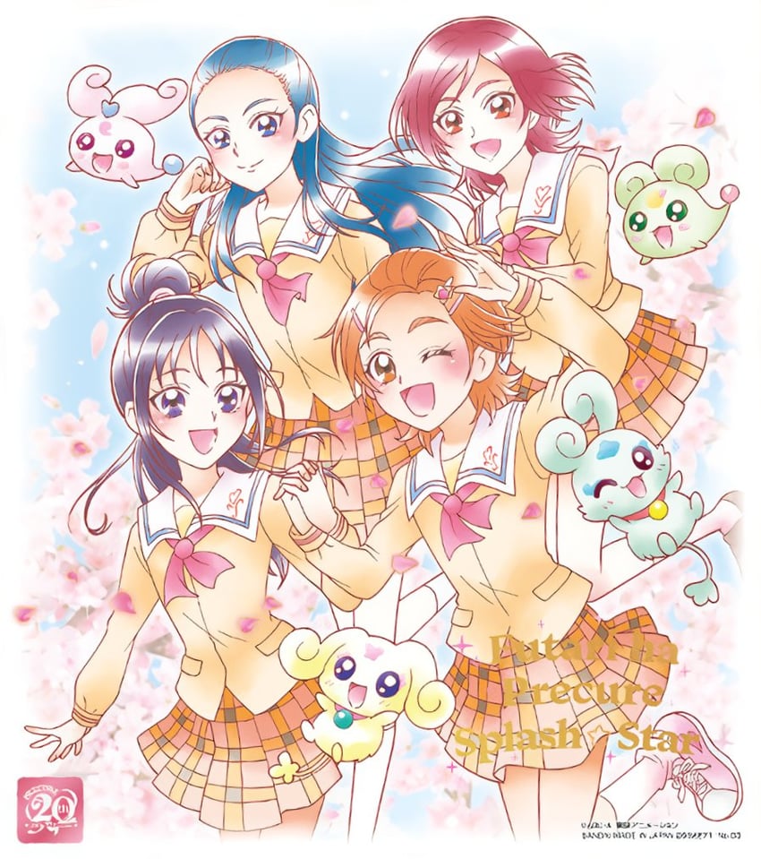 hyuuga saki, mishou mai, kiryuu michiru, kiryuu kaoru, choppy, and 3 more (precure and 1 more)