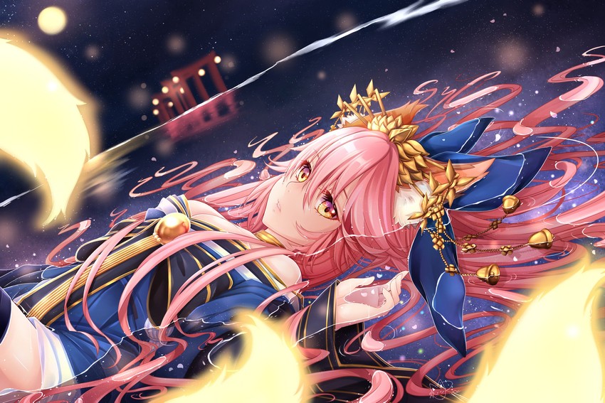 tamamo and tamamo no mae (fate and 1 more) drawn by rinminii