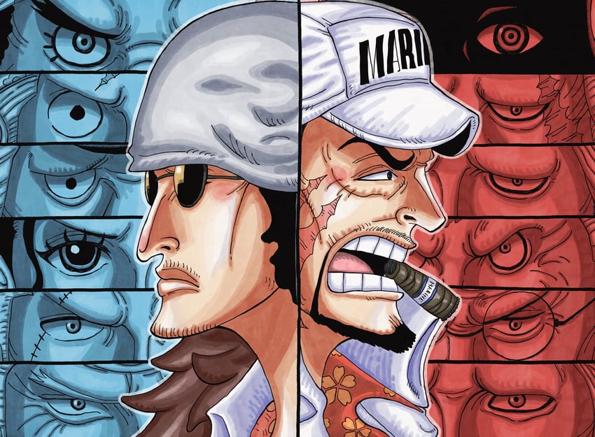 nico robin, smoker, koby, aokiji, marshall d. teach, and 9 more (one piece) drawn by jolsuke