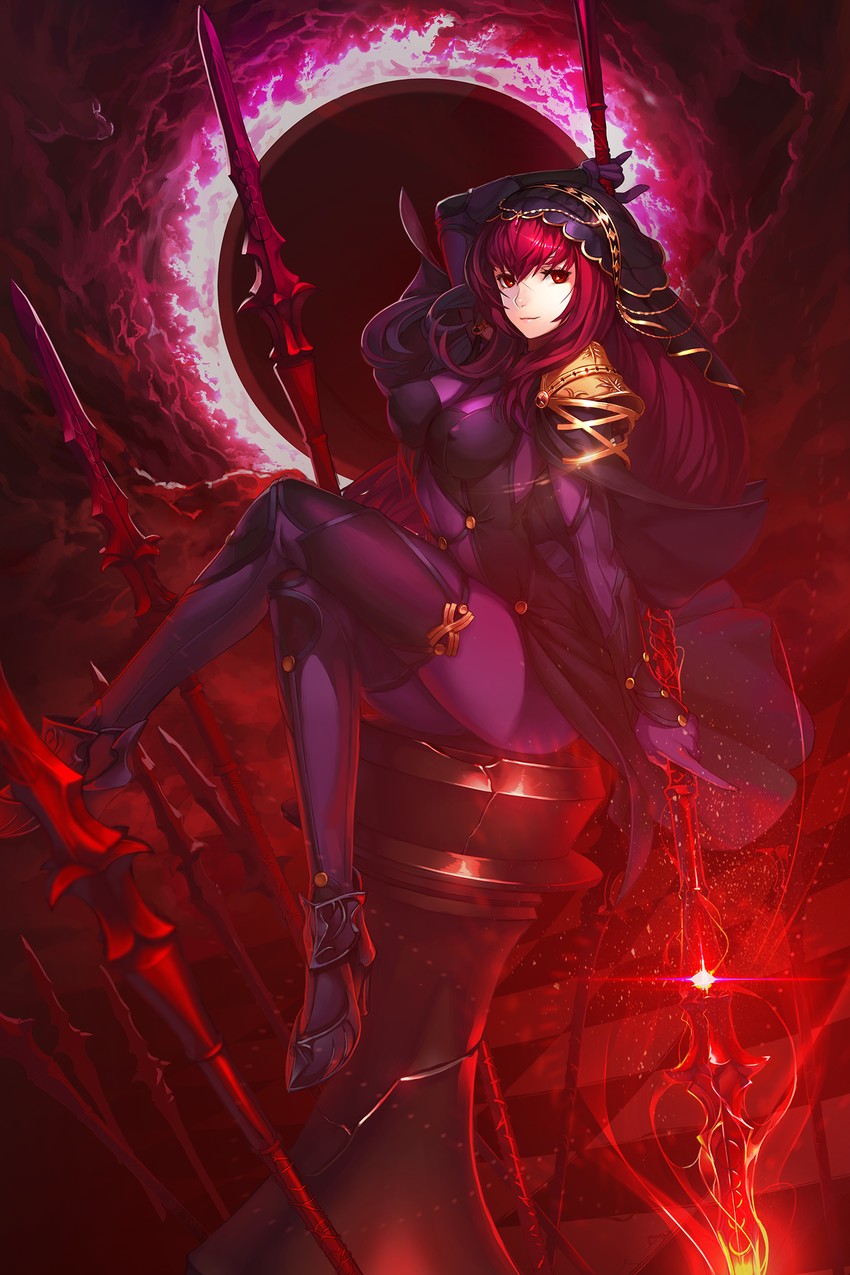 scathach (fate and 1 more) drawn by d.i.a.z