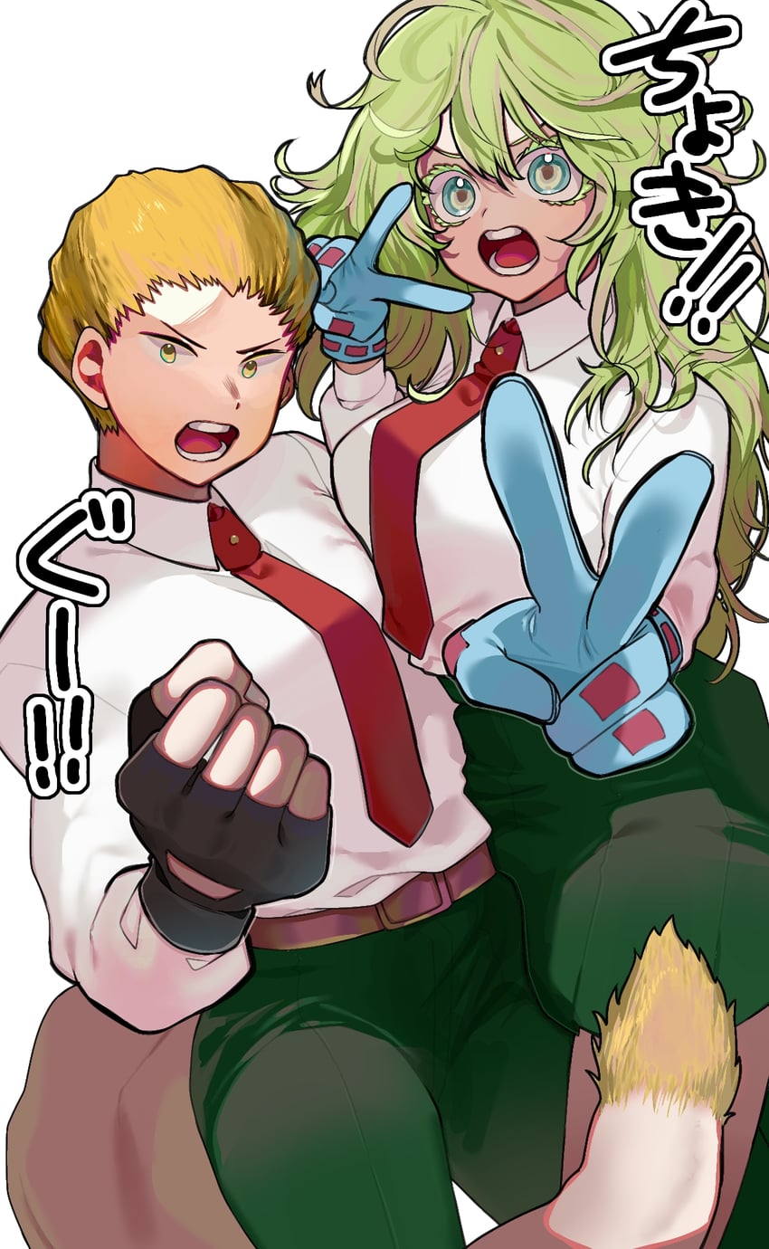 hagakure toru and ojiro mashirao (boku no hero academia) drawn by morning_glory_(nadf3588)
