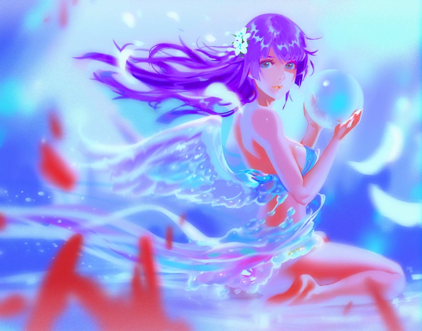 senjougahara hitagi (monogatari and 1 more) drawn by rapa_rachi