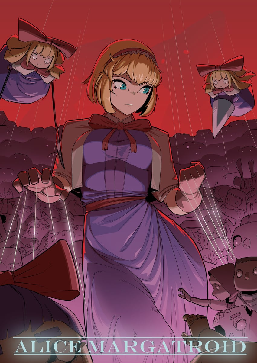 alice margatroid and shanghai doll (touhou) drawn by the_robot_boy