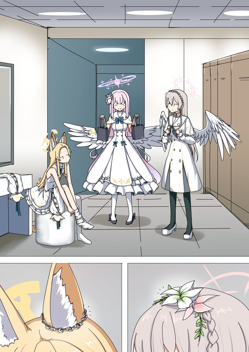mika, seia, and nagisa (blue archive) drawn by yukko_(hcryh955)