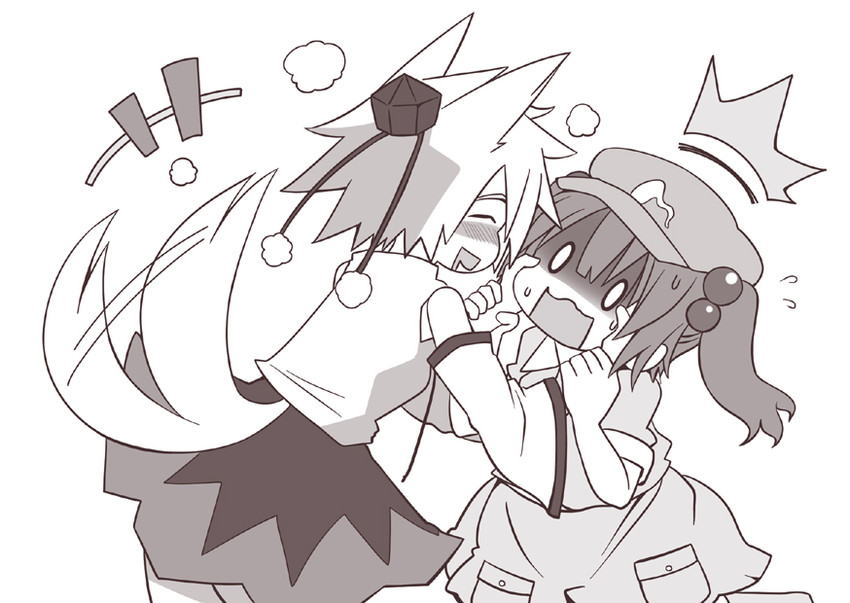 inubashiri momiji and kawashiro nitori (touhou) drawn by maturiuta_sorato